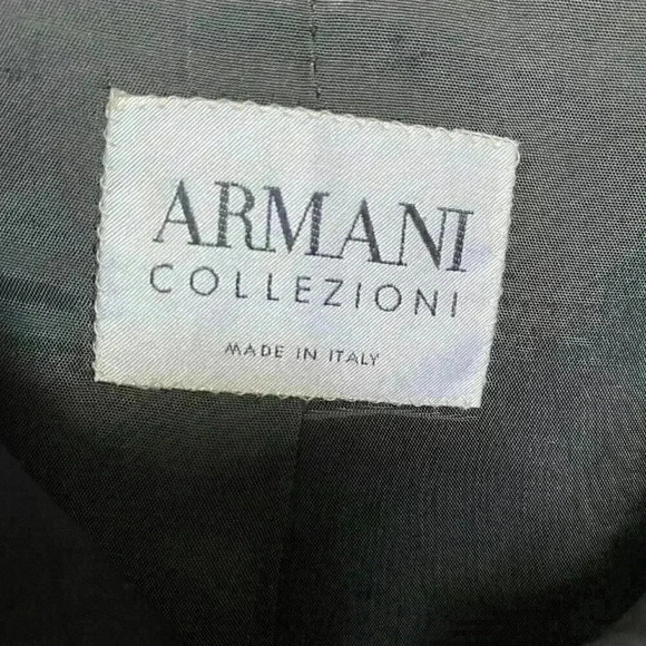 Armani Collezioni Y2K Vintage Jacket 2-Way Zipper Blouson Black Size 42R - Picture 7 of 16